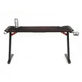 ULTRADESK Biurko dla gracza SPACE XXL RED, 154x61 cm, 78 cm, Podświetlenie RGB z panelem dotykowym, z podkładką pod mysz na całym 