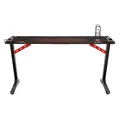 ULTRADESK Biurko dla gracza SPACE XXL RED, 154x61 cm, 78 cm, Podświetlenie RGB z panelem dotykowym, z podkładką pod mysz na całym 