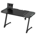 ULTRADESK Stół gamingowy SPACE XXL V2 BLACK, 144x70 cm, 75 cm, podświetlenie LED RGB z panelem dotykowym