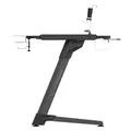 ULTRADESK Stół gamingowy SPACE XXL V2 BLACK, 144x70 cm, 75 cm, podświetlenie LED RGB z panelem dotykowym