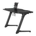 ULTRADESK Stół gamingowy SPACE XXL V2 BLACK, 144x70 cm, 75 cm, podświetlenie LED RGB z panelem dotykowym