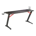 ULTRADESK Herní stůl SPACE XXL WHITE, 154x61 cm, 78 cm, RGB podsvícení s dotykovým panele