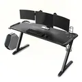 ULTRADESK Herní stůl SPACE XXL WHITE, 154x61 cm, 78 cm, RGB podsvícení s dotykovým panele