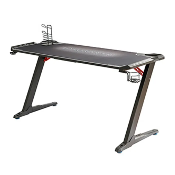 Główne zdjęcie produktu ULTRADESK Herní stůl SPACE XXL WHITE, 154x61 cm, 78 cm, RGB podsvícení s dotykovým panele