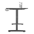 ULTRADESK Biurko dla gracza Ultradesk CRUISER BLACK, 160x70 cm, 66-82 cm, uchwyt na słuchawki, 3 otwory na kable, regulacja wysoko