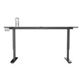 ULTRADESK Biurko dla gracza Ultradesk CRUISER BLACK, 160x70 cm, 66-82 cm, uchwyt na słuchawki, 3 otwory na kable, regulacja wysoko