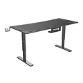 ULTRADESK Biurko dla gracza Ultradesk CRUISER BLACK, 160x70 cm, 66-82 cm, uchwyt na słuchawki, 3 otwory na kable, regulacja wysoko