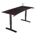 ULTRADESK Biurko dla gracza Ultradesk CRUISER RED, 160x70 cm, 66-82 cm, uchwyt na słuchawki, 3 otwory na kable, regulacja wysokośc