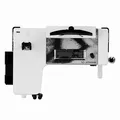 Następne zdjęcie produktu ULTRADESK Stół gamingowy WINGER - biały, 111x155x60 cm, 75-122 cm, elektrycznie regulowana wysokość