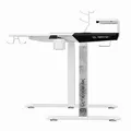 Następne zdjęcie produktu ULTRADESK Stół gamingowy WINGER - biały, 111x155x60 cm, 75-122 cm, elektrycznie regulowana wysokość