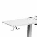 Następne zdjęcie produktu ULTRADESK Stół gamingowy WINGER - biały, 111x155x60 cm, 75-122 cm, elektrycznie regulowana wysokość