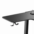 Następne zdjęcie produktu ULTRADESK Stół gamingowy WINGER - czarny, 111x155x60 cm, 75-122 cm, elektrycznie regulowana wysokość