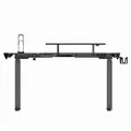 Następne zdjęcie produktu ULTRADESK Stół gamingowy WINGER - czarny, 111x155x60 cm, 75-122 cm, elektrycznie regulowana wysokość