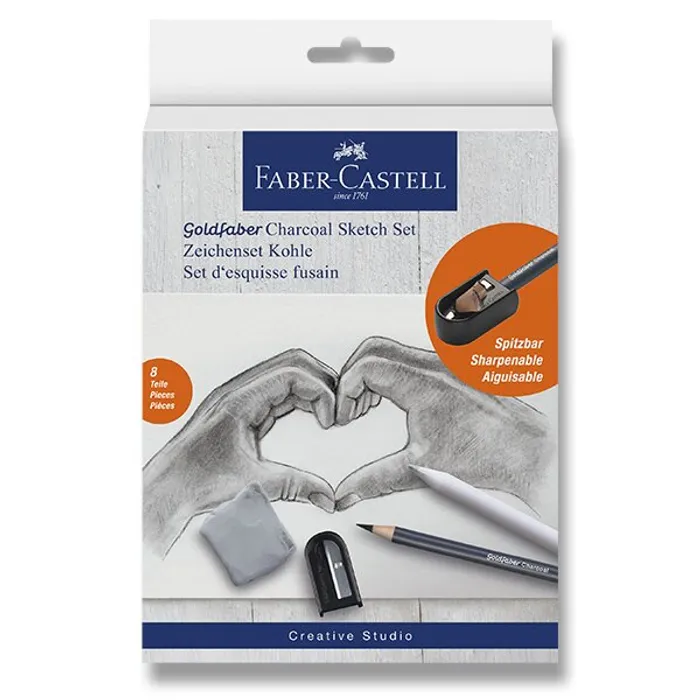 Główne zdjęcie produktu Umělecká sada Faber-Castell Goldfaber Charcoal Sketch set sada 8 kusů
