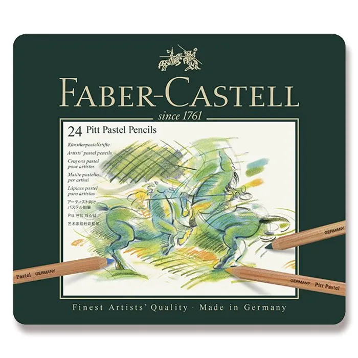 Główne zdjęcie produktu Umělecké pastely Faber-Castell Pitt Pastel plechová krabička, 24 barev 112124