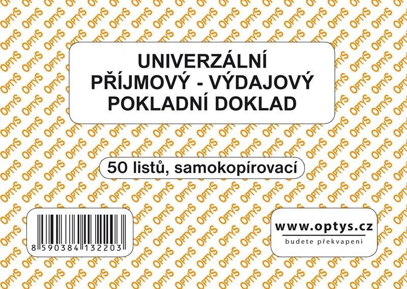 Główne zdjęcie produktu Univerzální pokladní doklad A6, samopropisovací, 50 listů 1322