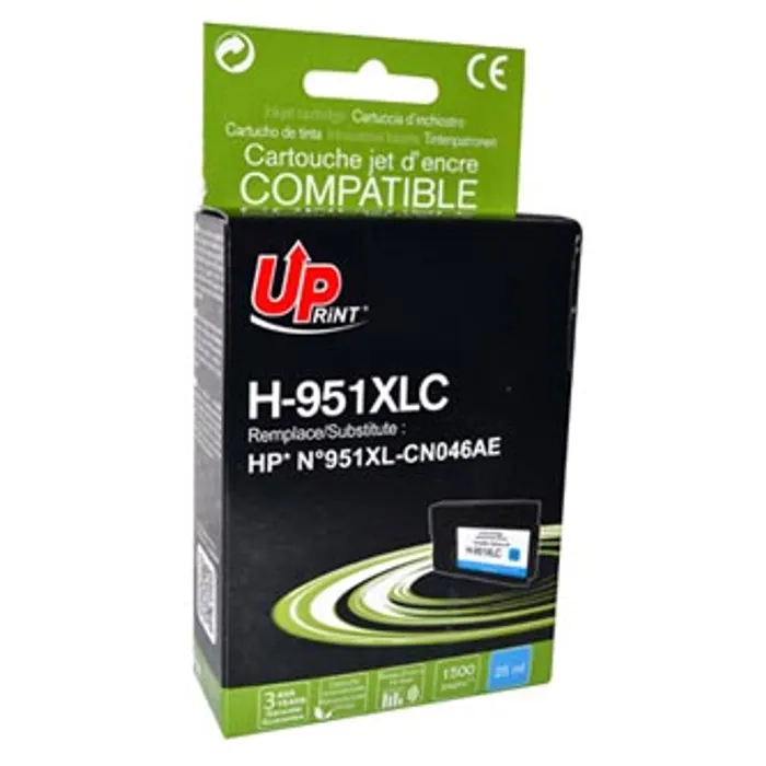 Główne zdjęcie produktu UPrint kompatibilní ink CN046AE, s CN046AE, HP 951XL, cyan, 1500str., 25ml, H-951XL-C, pr