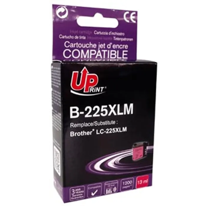 Główne zdjęcie produktu UPrint kompatibilní ink LC-225XLM, s LC-225XLM, magenta, 1200str., 13ml, B-225XLM, pro Br