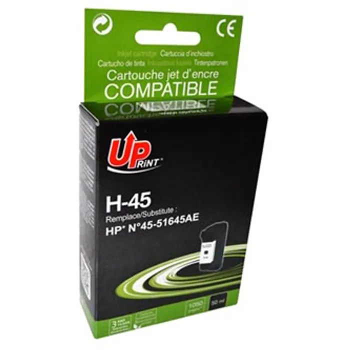 Główne zdjęcie produktu UPrint kompatibilní ink s 51645AE, black, 50ml, H-45B, pro HP DeskJet 850, 970Cxi, 1100,
