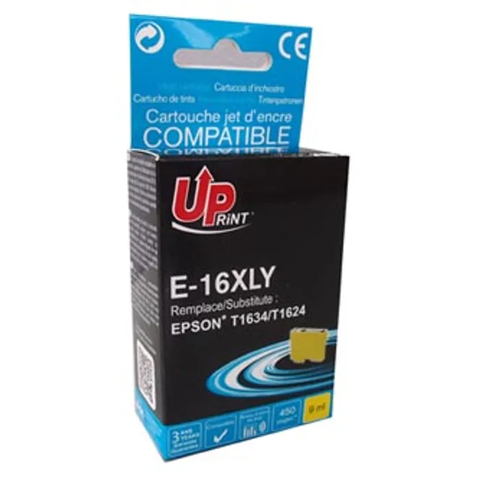 Główne zdjęcie produktu UPrint kompatibilní ink s C13T16344010, T163440, 16XL, yellow, 450str., 9ml, E-16XLY, pro