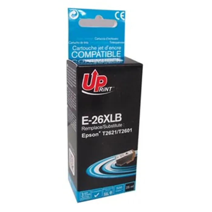 Główne zdjęcie produktu UPrint kompatibilní ink s C13T26214010, T262140, 26XL, black, 500str., 25ml, E-26XLB, pro