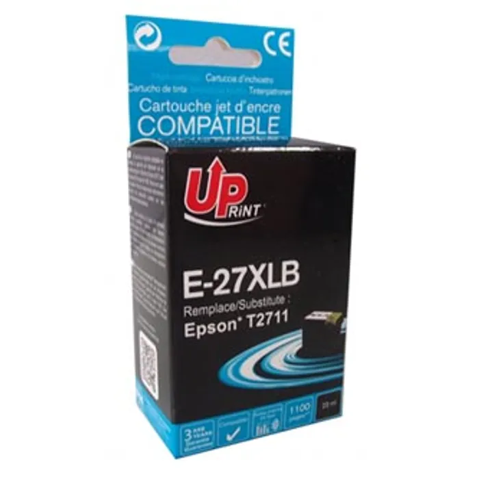 Główne zdjęcie produktu UPrint kompatibilní ink s C13T27114010, 27XL, black, 1100str., 23ml, E-27XLB, pro Epson W