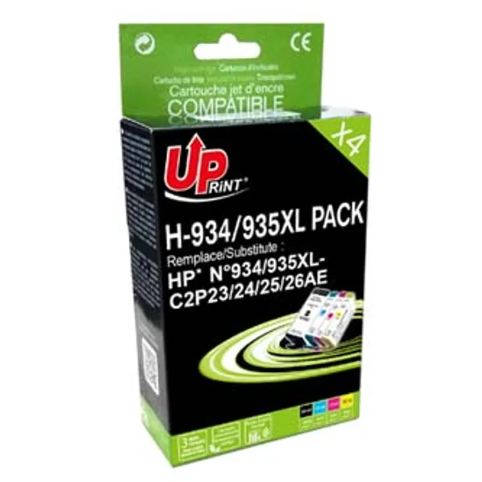 Główne zdjęcie produktu UPrint kompatibilní ink s C2P23AE, CP24AE, CP25AE, CP26AE, HP 934XL, HP 935XL, black, cya