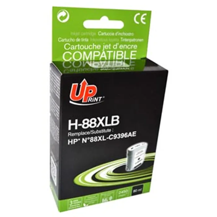 Główne zdjęcie produktu UPrint kompatibilní ink s C9396AE, HP 88XL, black, 80ml, H-88B, pro HP OfficeJet Pro K540