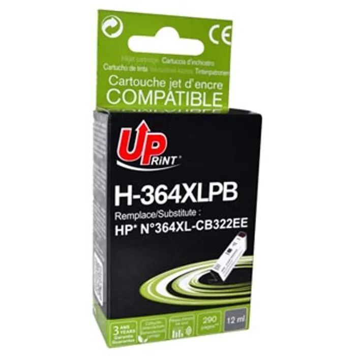 Główne zdjęcie produktu UPrint kompatibilní ink s CB317EE, CB322EE, HP 364, photo black, 12ml, H-364XL-PB, pro HP