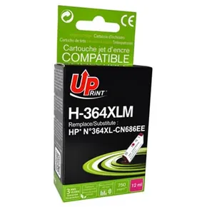 UPrint kompatybilny ink / tusz z CB324EE, CN686EE, HP 364XL, magenta, 12ml, H-364XLM, z chipem, dla HP Photosmart B8550, C5380, D5