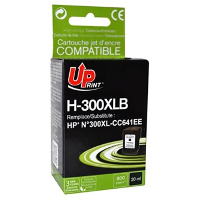 Główne zdjęcie produktu UPrint kompatibilní ink s CC641EE, HP 300XL, black, 19ml, H-300XL-B, pro HP DeskJet D2560