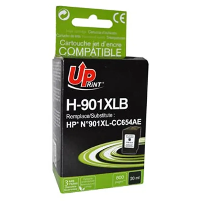 Główne zdjęcie produktu UPrint kompatibilní ink s CC654AE, HP 901XL, black, 20ml, H-901XLB, pro HP OfficeJet J458