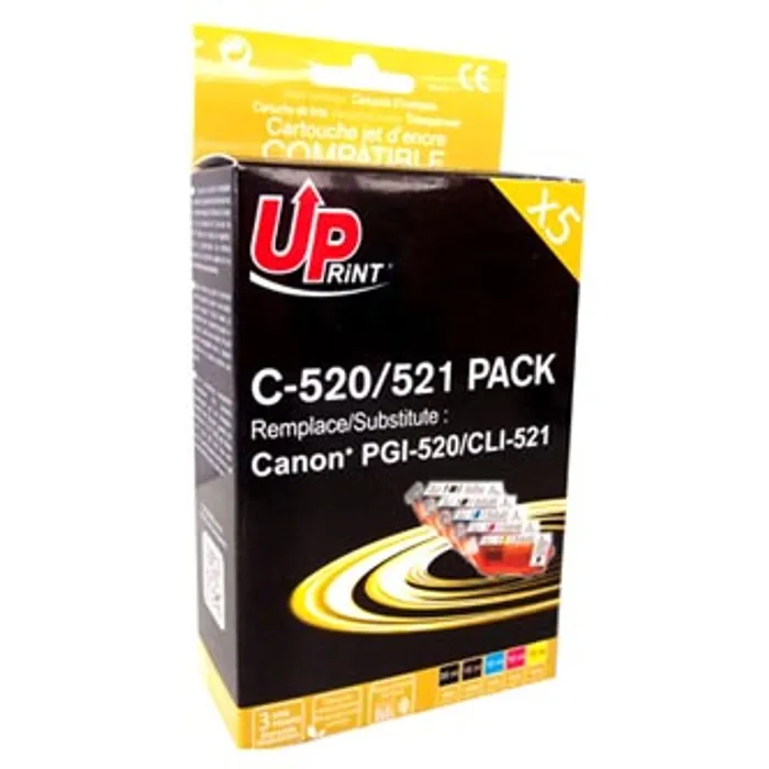 Główne zdjęcie produktu UPrint kompatibilní ink s CLI521, 2xblack/1xcyan/1xmagenta/1xyellow, C-520/521 PACK, s či
