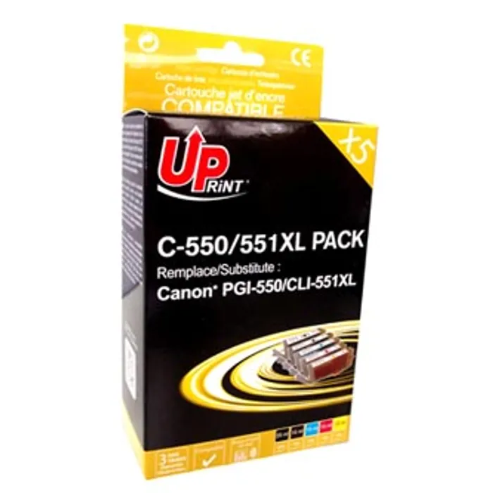 Główne zdjęcie produktu UPrint kompatibilní ink s CLI551, 2xblack/1xcyan/1xmagenta/1xyellow, C-551XL-PACK, pro Ca