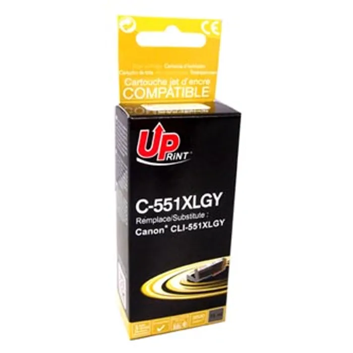 Główne zdjęcie produktu UPrint kompatibilní ink s CLI551GY XL, grey, 275str., 11ml, C-551XLGY, high capacity, pro