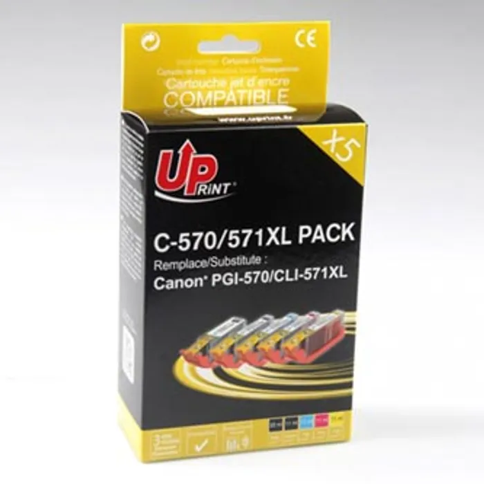 Główne zdjęcie produktu UPrint kompatibilní ink s CLI571, 2xblack/1xcyan/1xmagenta/1xyellow, C-570/571XL PACK, hi