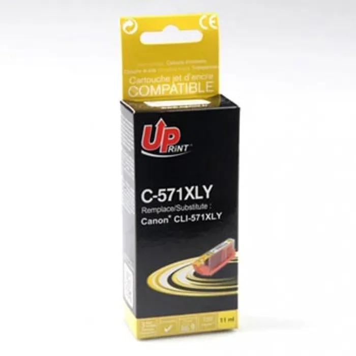 Główne zdjęcie produktu UPrint kompatibilní ink s CLI571Y XL, yellow, 800str., 11ml, C-571XLY, high capacity, pro