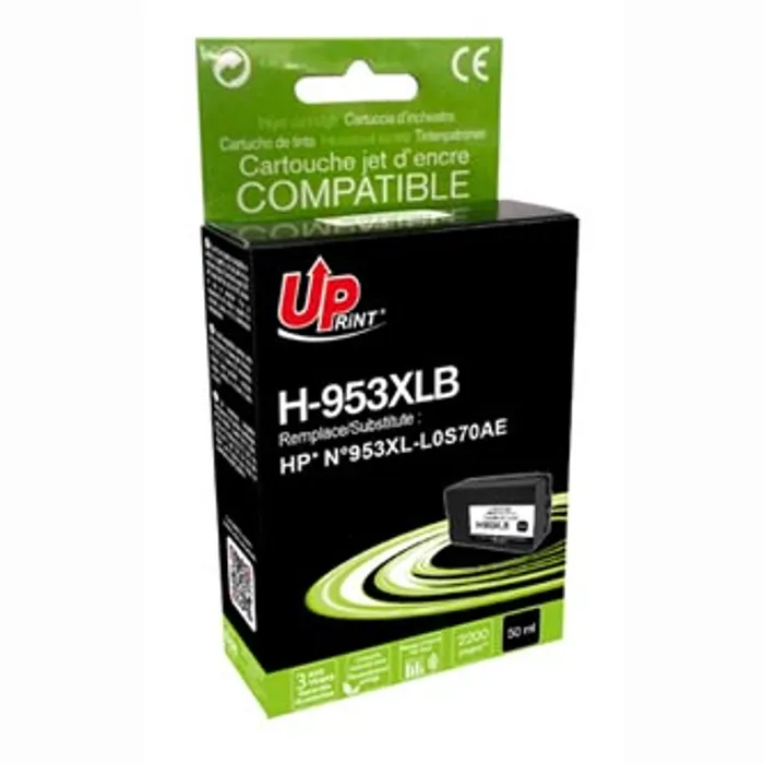 Główne zdjęcie produktu UPrint kompatibilní ink s L0S70AE, HP 953XL, black, 2200str., 50ml, H-953XLB, high capaci