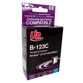 UPrint kompatybilny ink / tusz z LC-123C, cyan, 600s, 10ml, B-123C, dla Brother MFC-J4510 DW