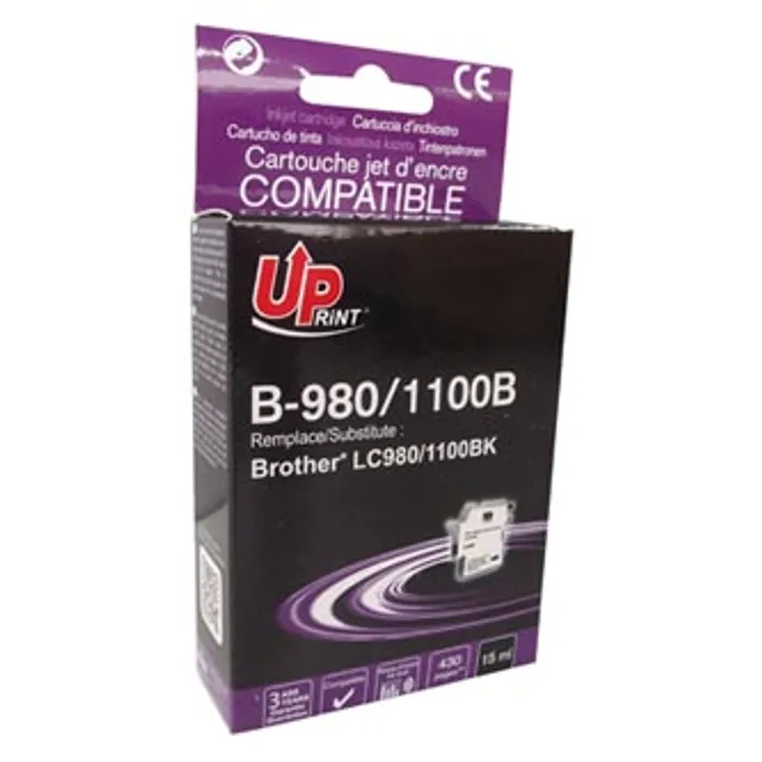 Główne zdjęcie produktu UPrint kompatibilní ink s LC-980BK, black, 15ml, B-980B, pro Brother DCP-145C, 165C