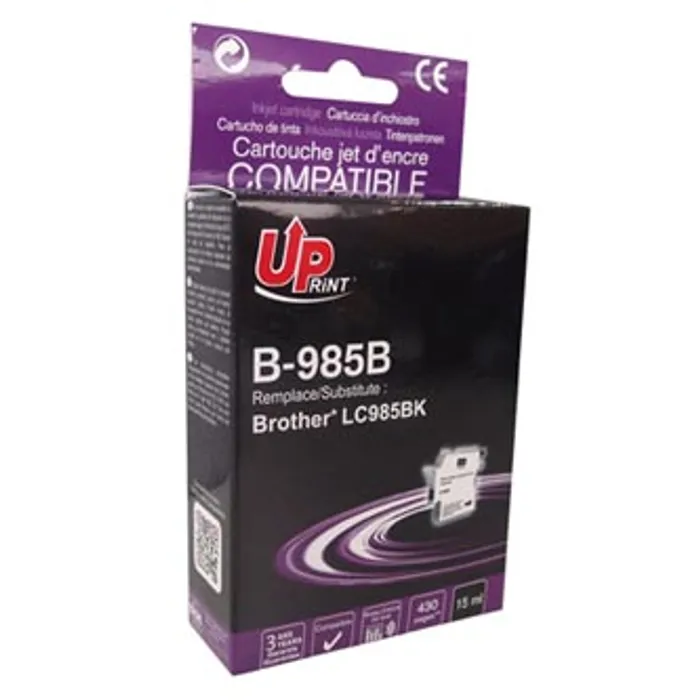 Główne zdjęcie produktu UPrint kompatibilní ink s LC-985BK, black, 15ml, B-985B, pro Brother DCP-J315W