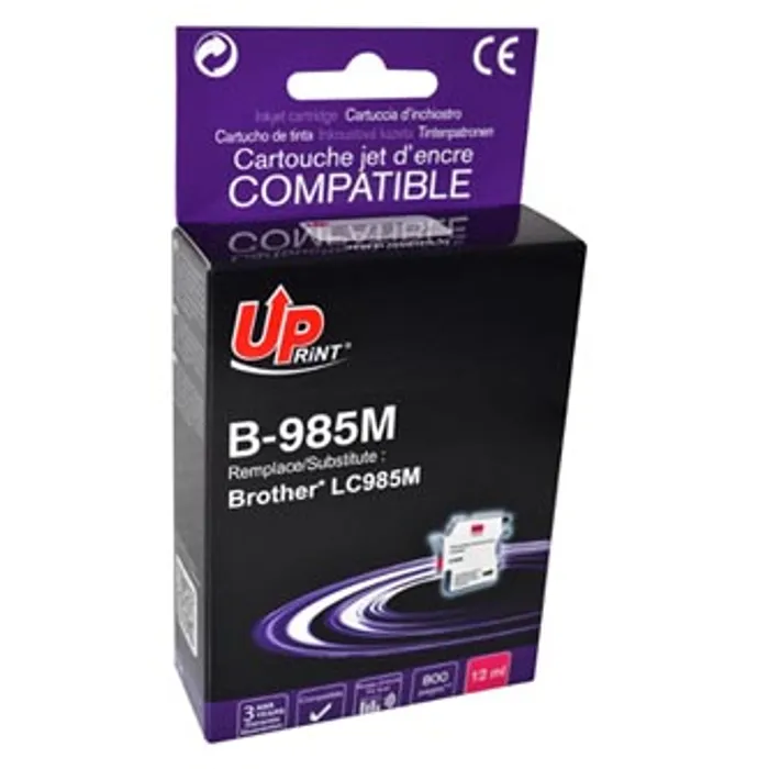 Główne zdjęcie produktu UPrint kompatibilní ink s LC-985M, magenta, 12ml, B-985M, pro Brother DCP-J315W
