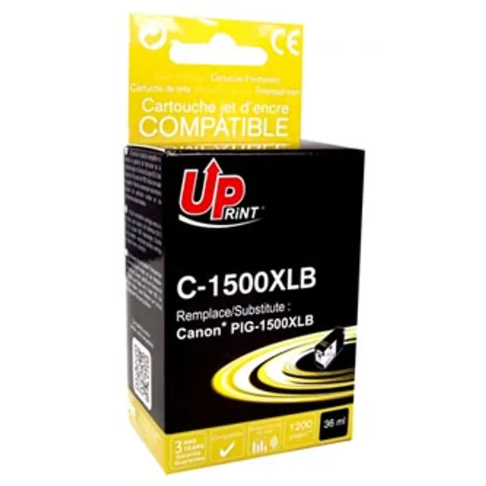 Główne zdjęcie produktu UPrint kompatibilní ink s PGI 1500XL, black, 36ml, C-1500XLB, high capacity, pro Canon MA