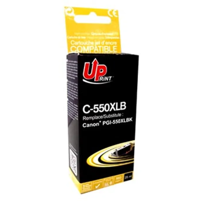Główne zdjęcie produktu UPrint kompatibilní ink s PGI550BK XL, black, 25ml, C-550XLB, high capacity, pro Canon Pi