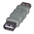 Złącze USB (2.0), USB A (2.0) F-USB A (2.0) F, 0, szary