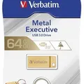 Następne zdjęcie produktu Pendrive Exclusive Metal, 64GB, USB 3.0, VERBATIM złoty