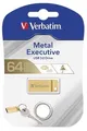 Pendrive Exclusive Metal, 64GB, USB 3.0, VERBATIM złoty