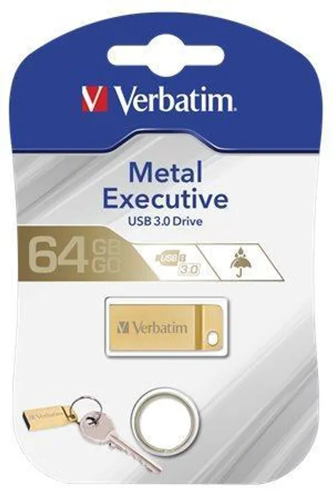 Główne zdjęcie produktu USB flash disk "Exclusive Metal", 64GB, USB 3.0, VERBATIM zlatá