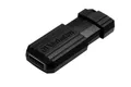 Pendrive PinStripe, czarny, 64GB, USB 2.0, 10/4MB/sec, VERBATIM