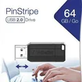 Następne zdjęcie produktu Pendrive PinStripe, czarny, 64GB, USB 2.0, 10/4MB/sec, VERBATIM